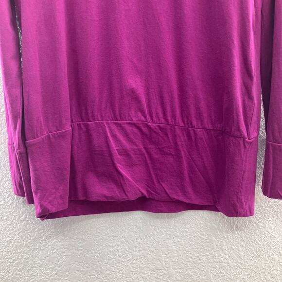 Prana Purple Fuchsia Cut Out Back V Neck Long Sleeve Lightweight Tunic Shirt Top - Picture 7 of 9
